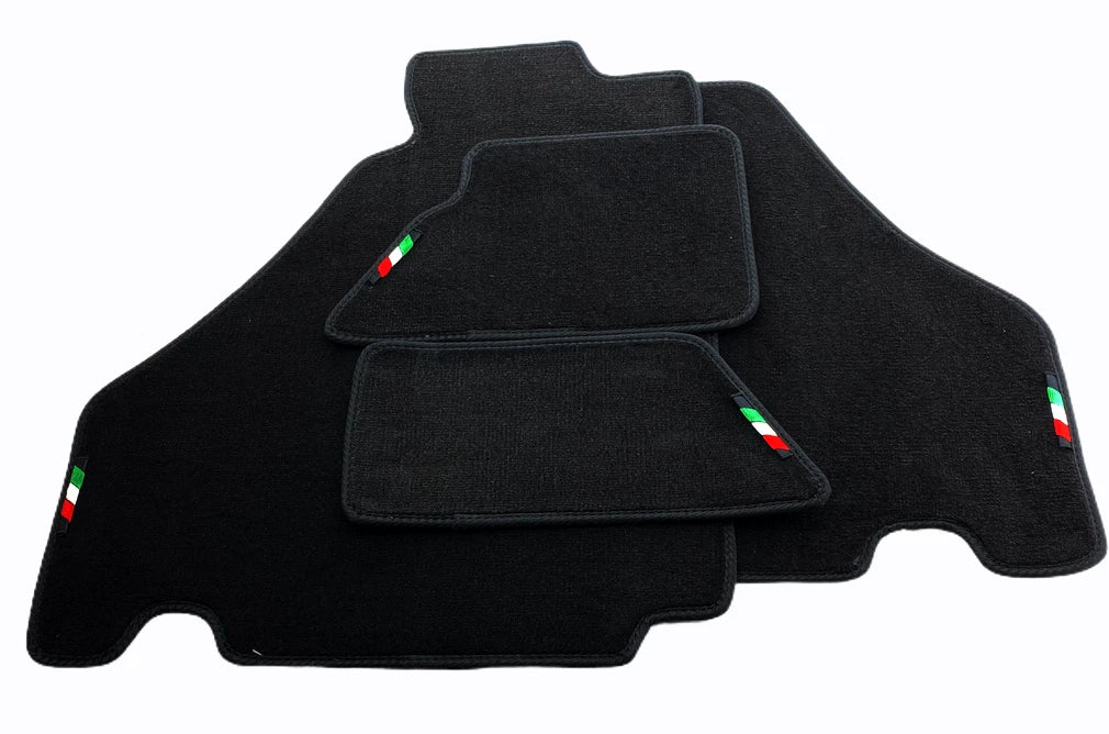 Floor Mats for Ferrari F430 2004-2009 Black Tailored Carpets with Emblem