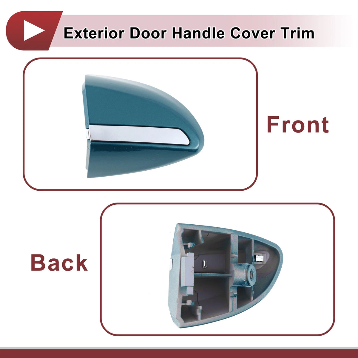 Light Blue Exterior Door Handle Cover Trim for Toyota Corolla (2014-2018)