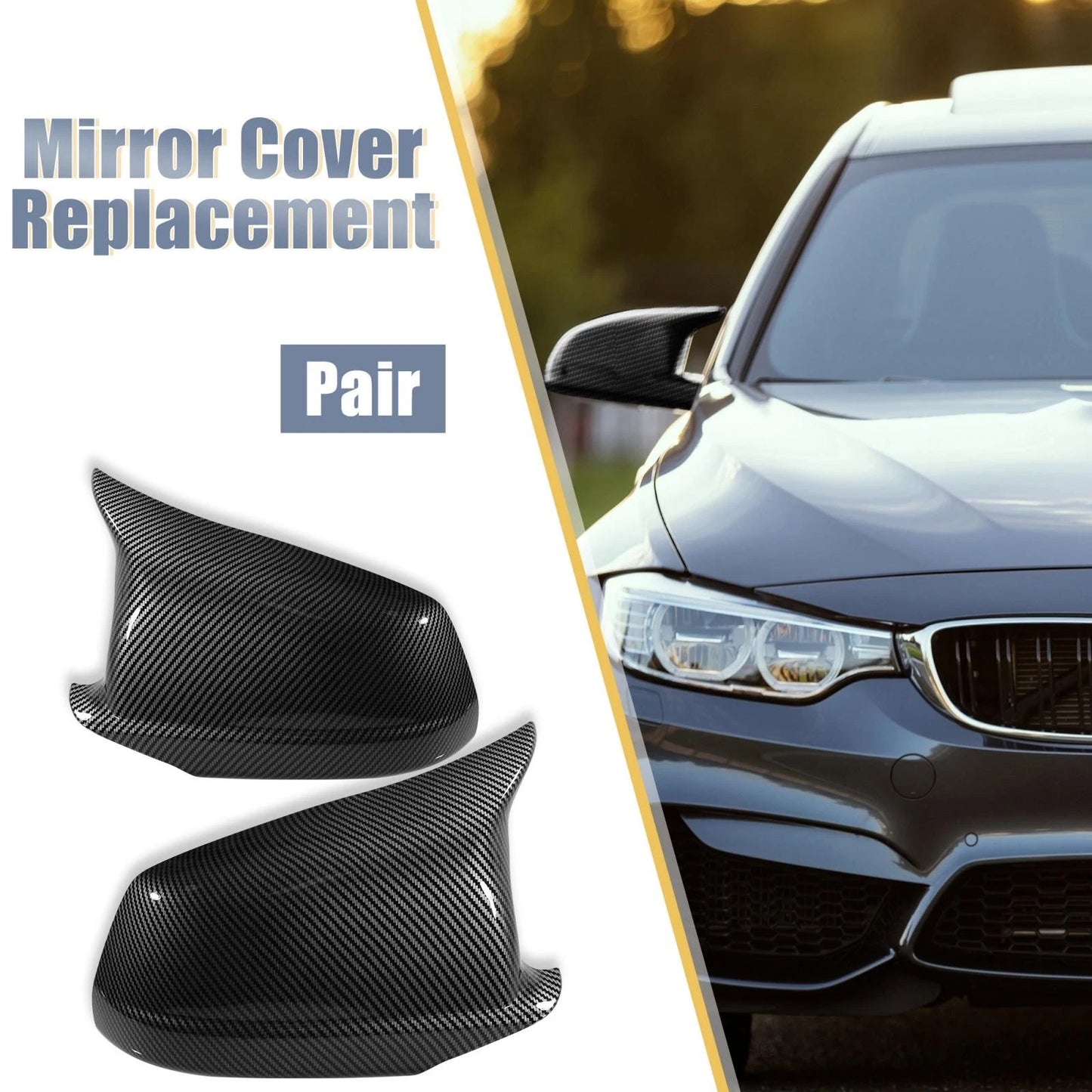 Carbon Fiber Pattern Rear View Mirror Covers for BMW F10 F11 F18 528i