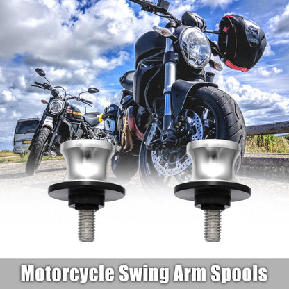 2 x 8mm Motorcycle Swing Arm Spool Rear Stand for Universal Motorcycle