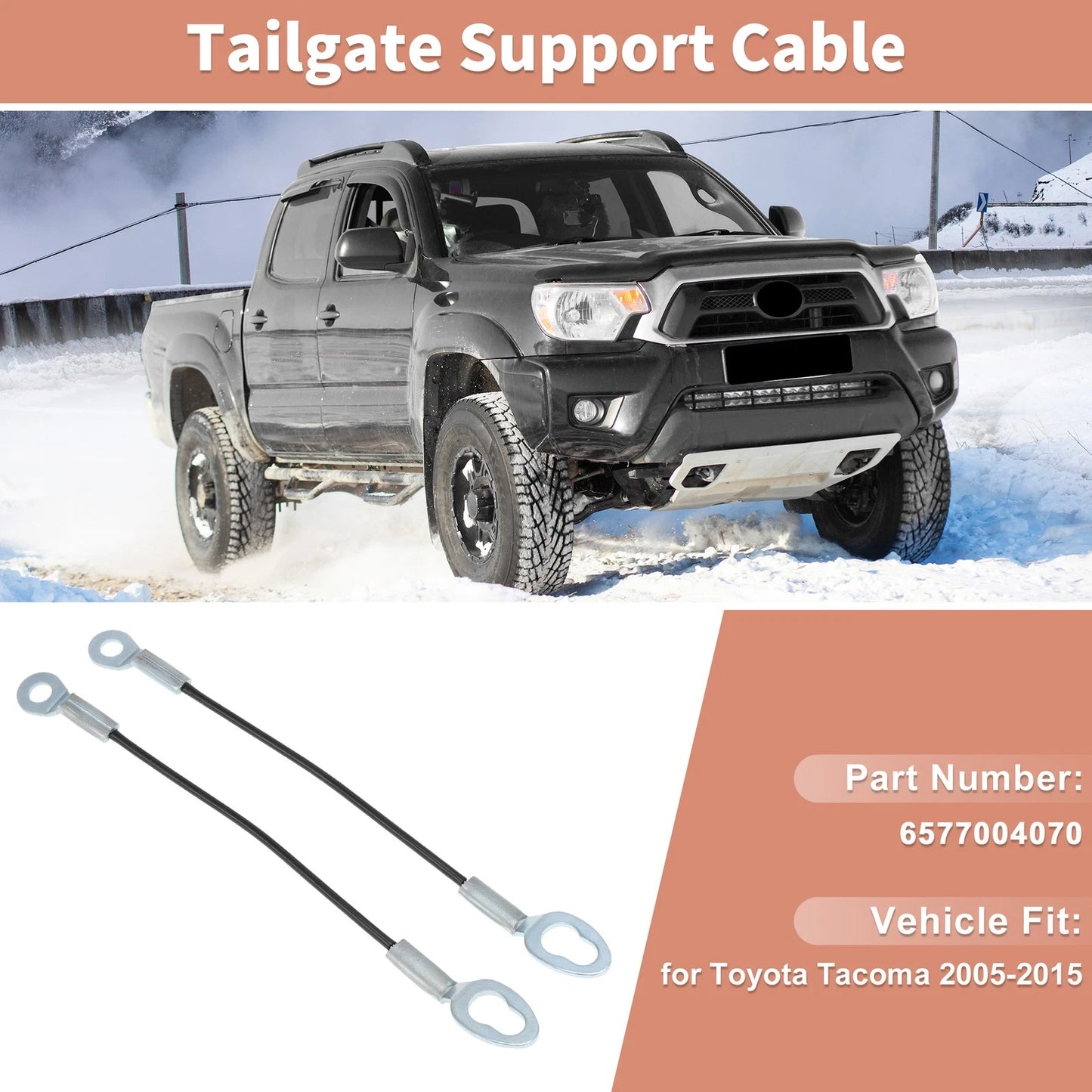 Tailgate Support Cables for Toyota Tacoma (2005-2015)