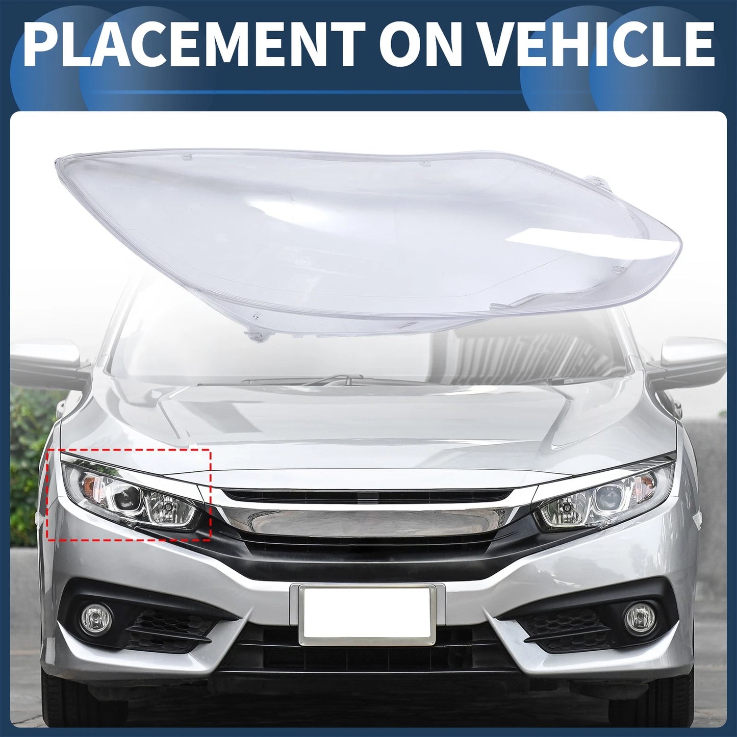 Car Front Right Headlight Lens Cover for Ford Focus (2012-2014)