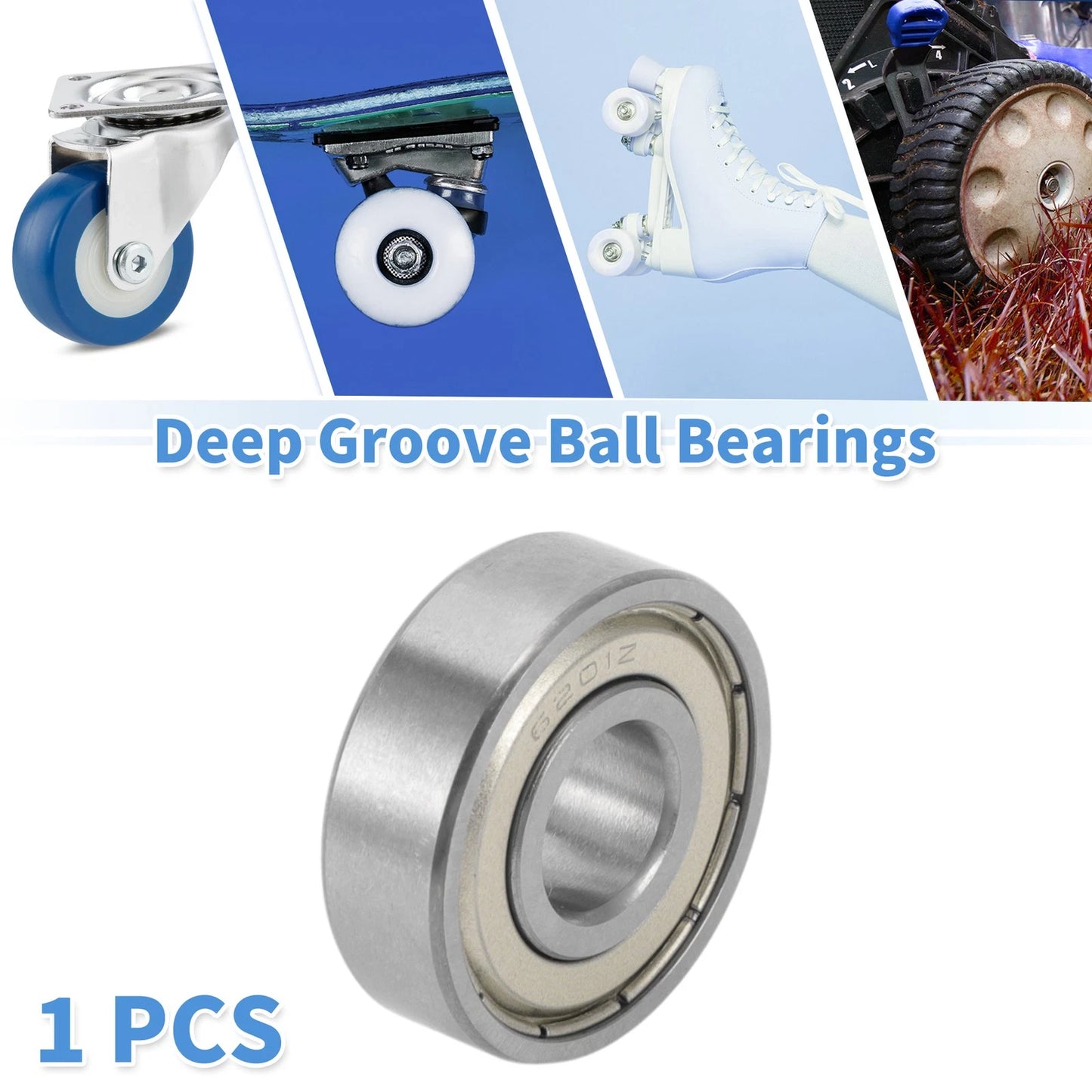 12x32x10mm Deep Groove Ball Bearing for Scooter Skateboard Wheel