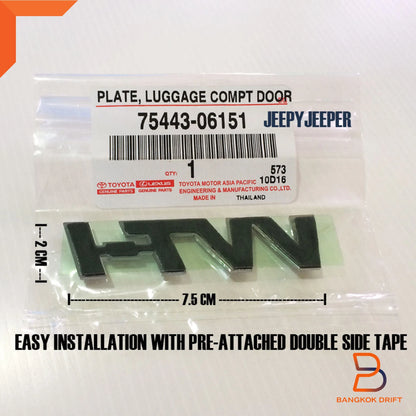 VVT-i Luggage Plate Back Door Emblem for Toyota Yaris, Camry, CH-R