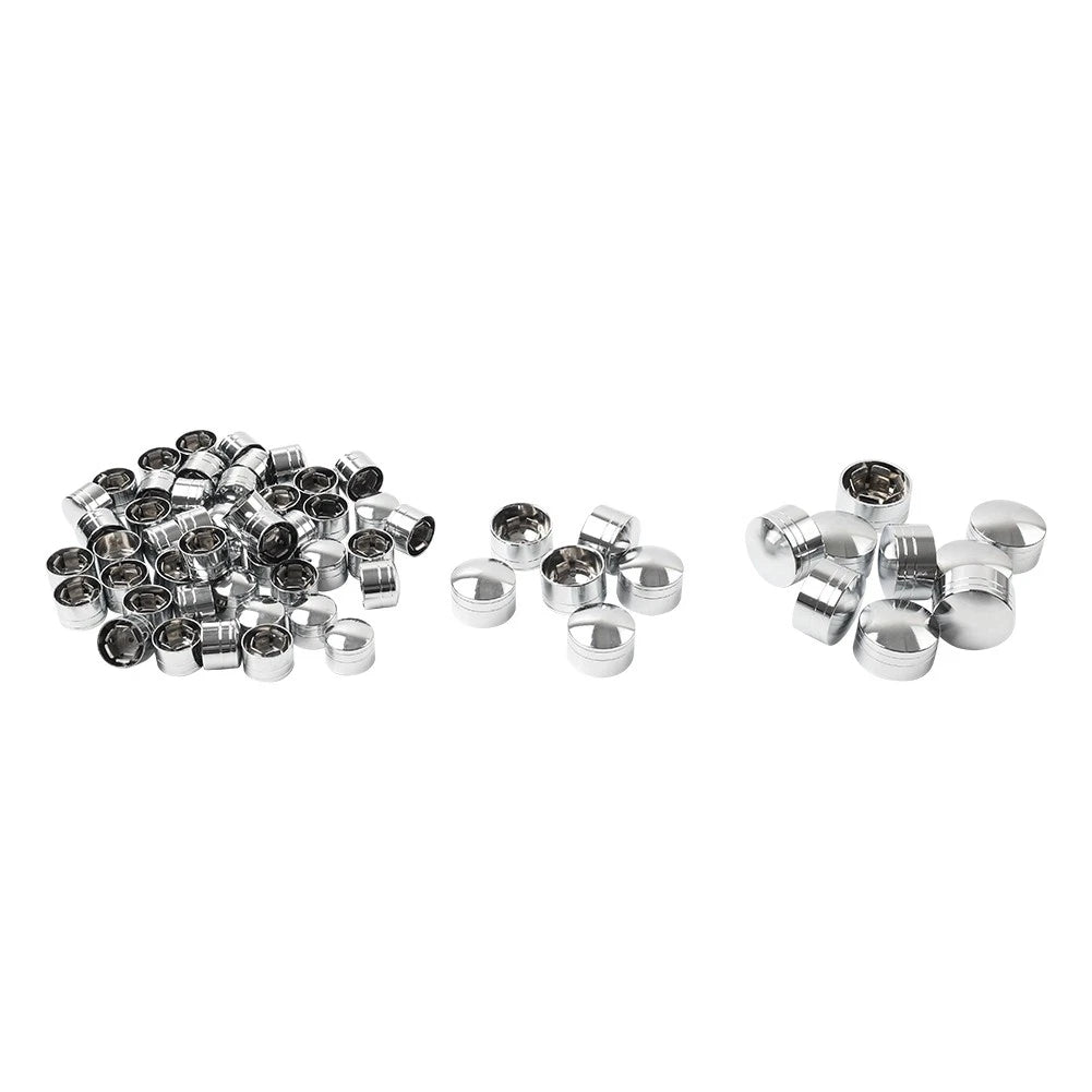 63 Pcs Chrome Engine Topper Bolt Caps for Harley Softail FXST (2000-2006)
