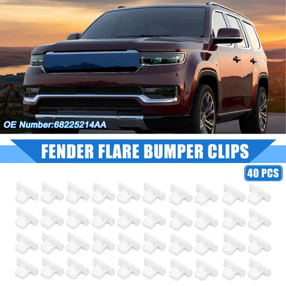 40 Pcs Fender Flare Bumper Clip Auto Parts for Chrysler Pacifica (2017-2020)