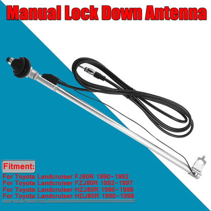 1x Manual Lock Down Antenna for Toyota Landcruiser 80 Series HDJ80 FZJ80 FJ80R