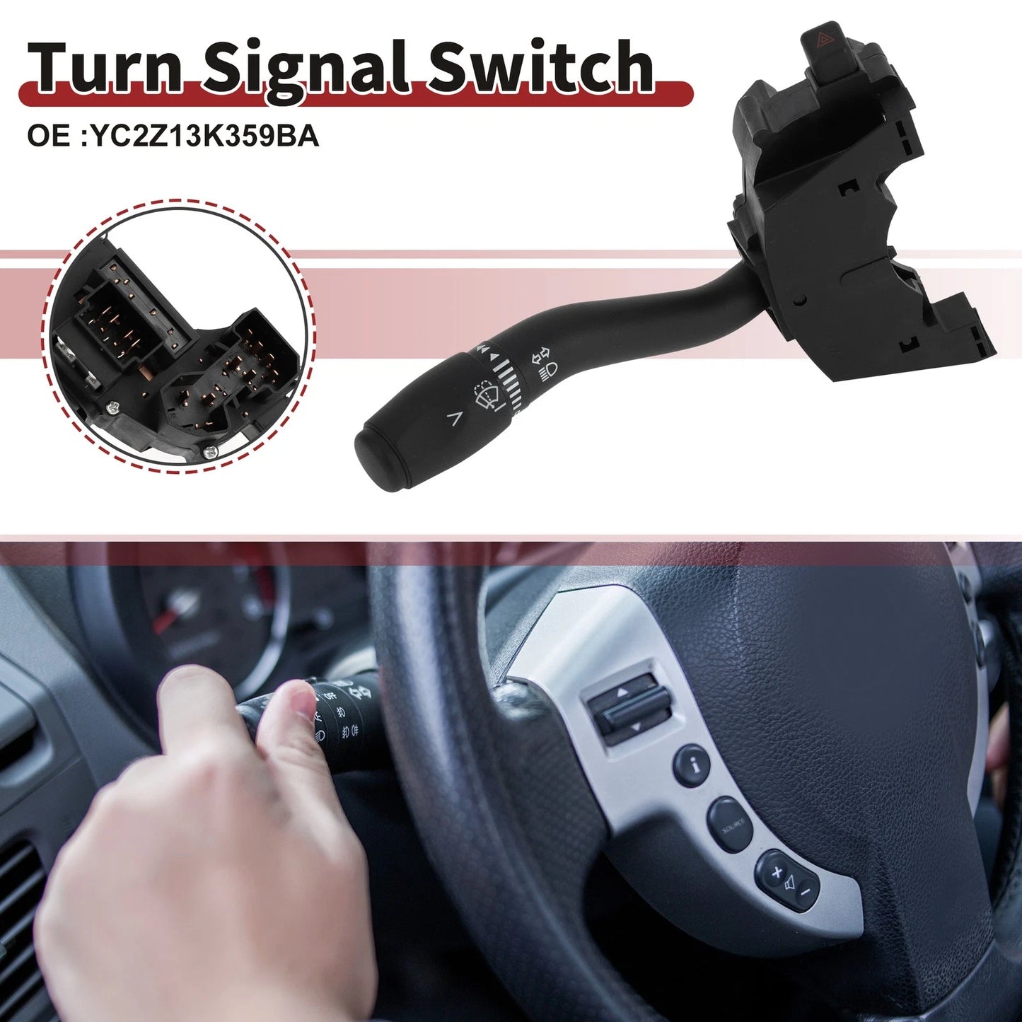Steering Column Turn Signal Switch for Ford E-150 E-250 (2004-2014)