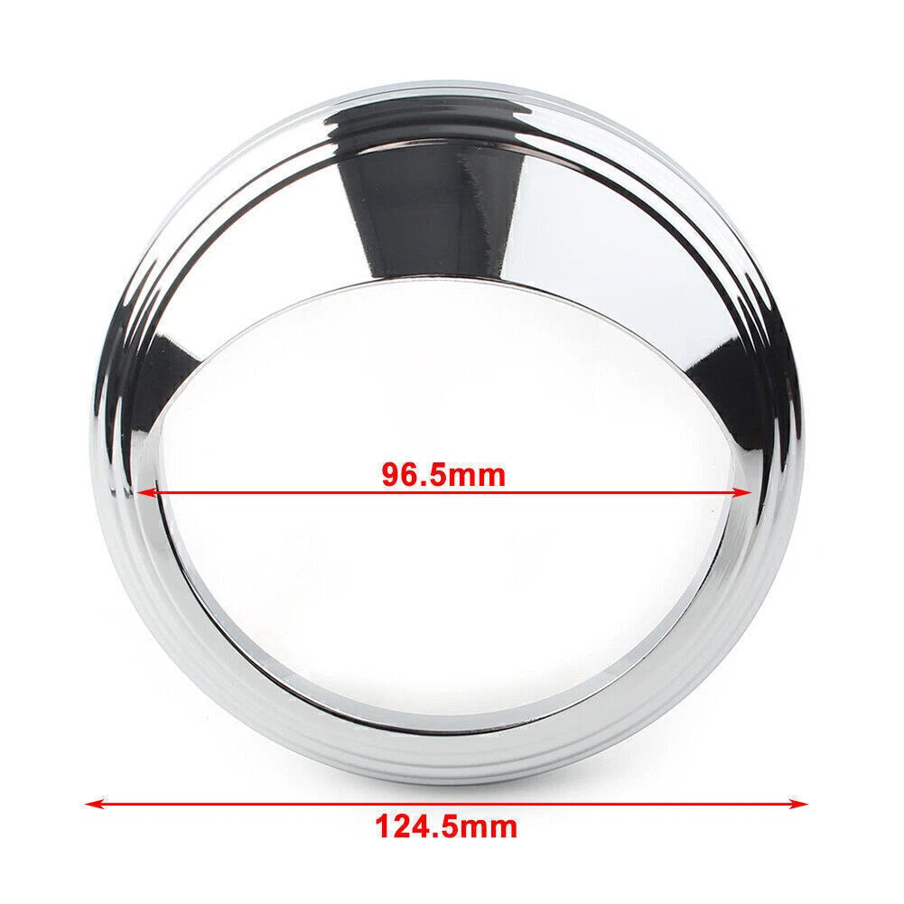 5" Chrome Bezel Trim Ring Visor Cover for Harley