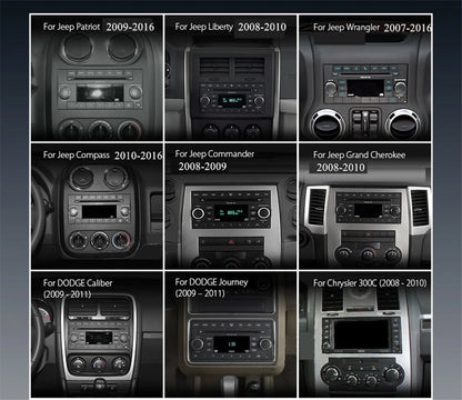 10.33'' Car Stereo GPS Navigation for Jeep Wrangler, Dodge RAM (2011-2023)