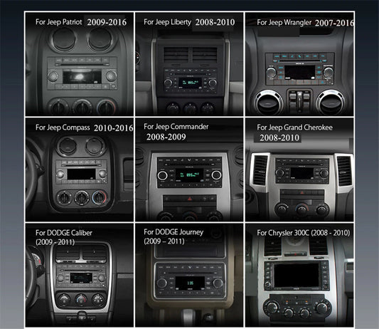 10.33'' Car Stereo GPS Navigation for Jeep Wrangler, Dodge RAM (2011-2023)