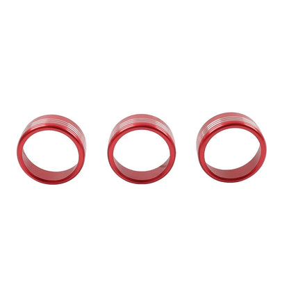 Red AC Climate Control Knob Ring Covers for Subaru Forester XV Crosstrek WRX STi