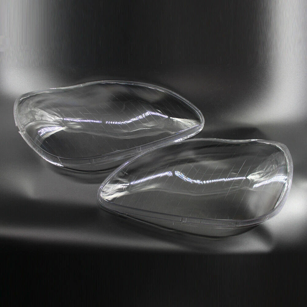 2 x Clear Headlight Lens Covers for 1998-2006 Mercedes-Benz W220 S-Class