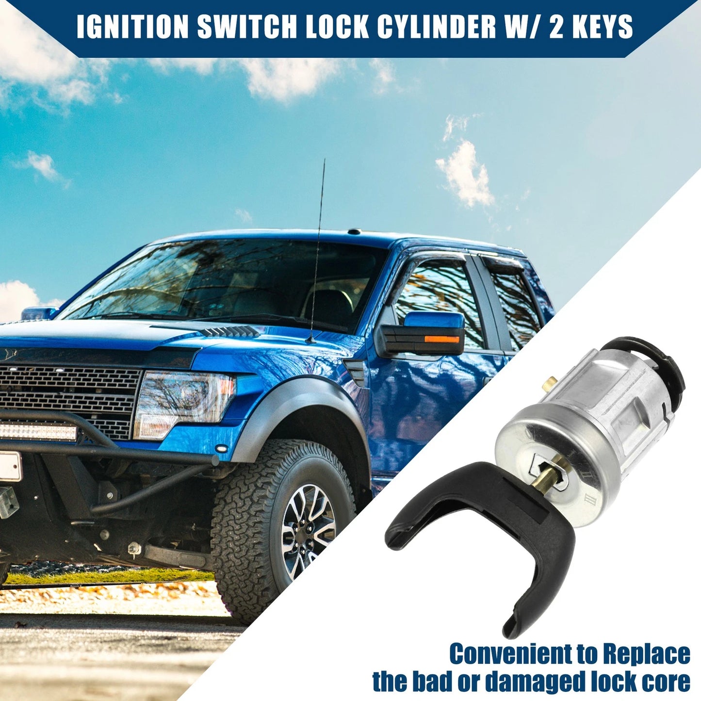 Ignition Switch with Key for Ford Fiesta (2001-2008)