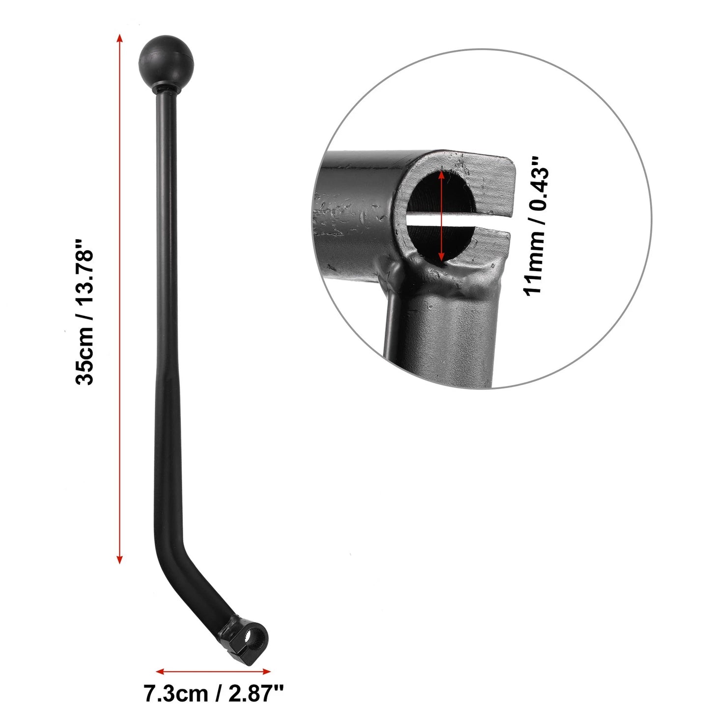 Hand Gear Lever 135 Degree for Taotao Sunl Coolster 50-250cc Black