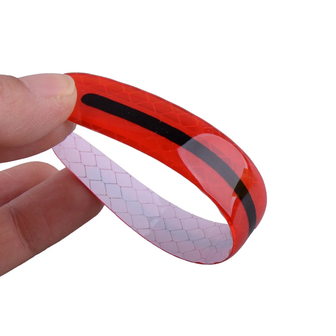 4Pcs Carbon Fiber Red Door Handle Protective Film for Car