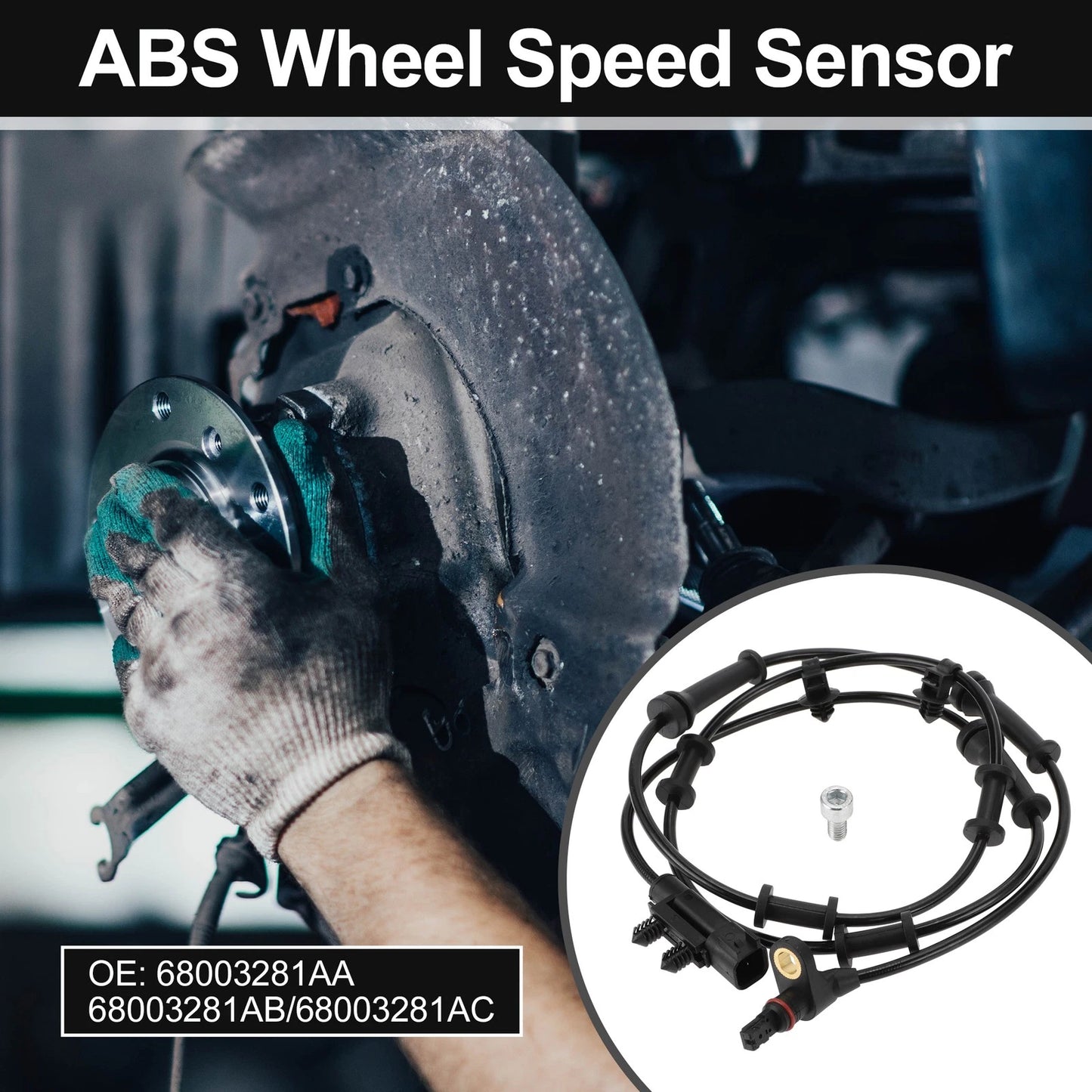 ABS Wheel Speed Sensor Kit for Jeep - 1 x Front Left/Right (2011-2018)