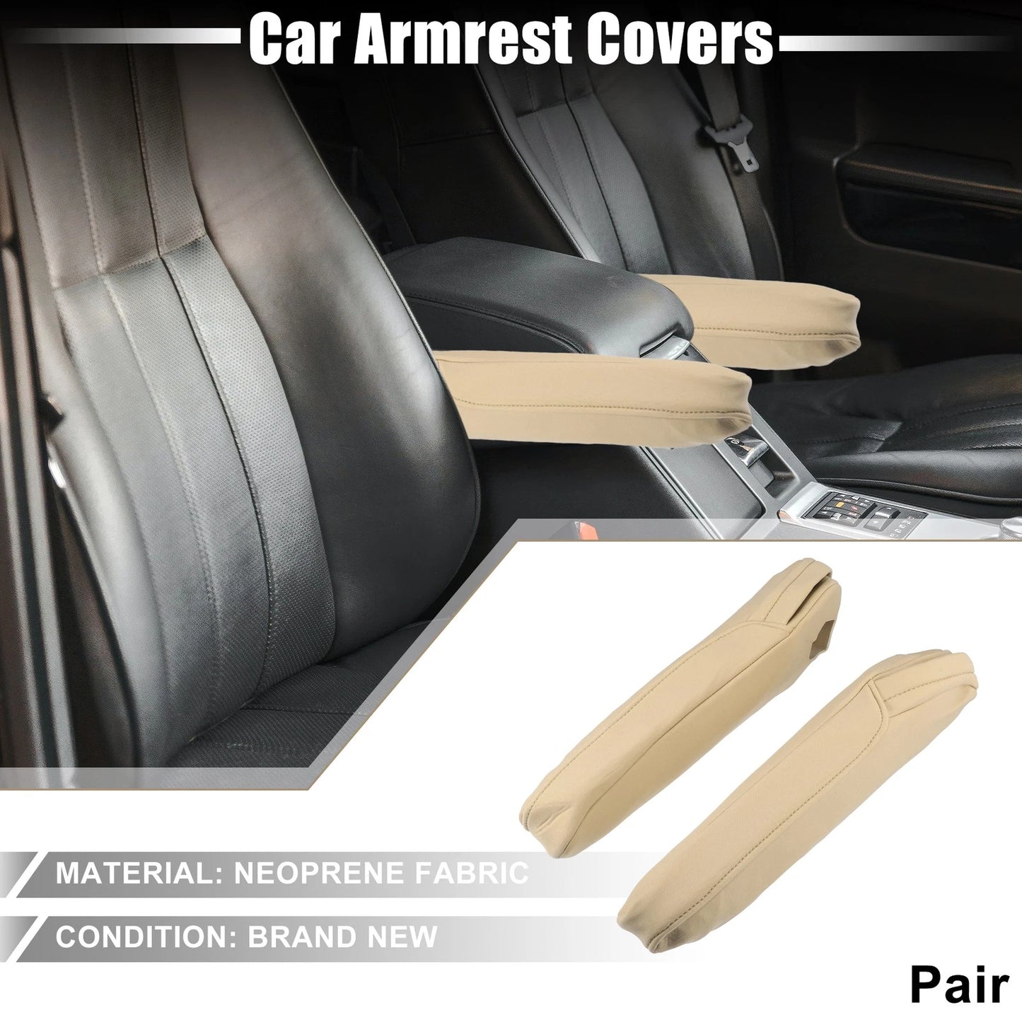 Armrest Covers  Light Brown for Honda Odyssey (2012-2017)