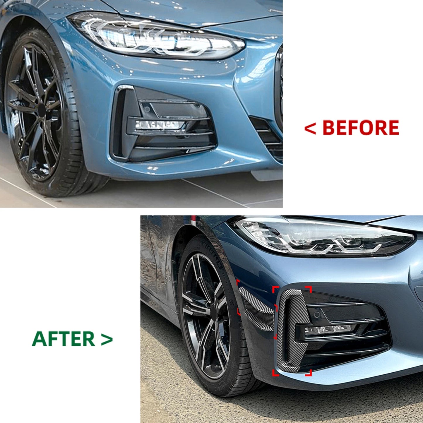 Gloss Black Air Vent Trims for BMW 4 Series G22 G23 M Sport (2020-2024)