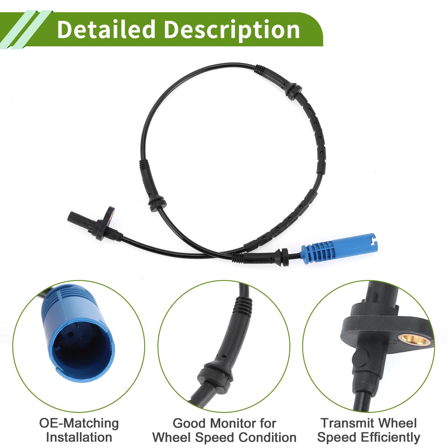 ABS Wheel Speed Sensor for BMW 745Li 2002-2003 V8 4.4L (2002-2003)