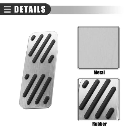 Brake Accelerator Pedal Covers Set for Jeep Cherokee (2014-2021) Black Silver
