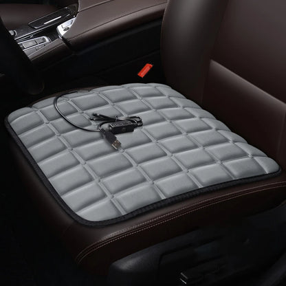 Gray Universal USB Heated Car Seat Cushion Cover Heater Pad