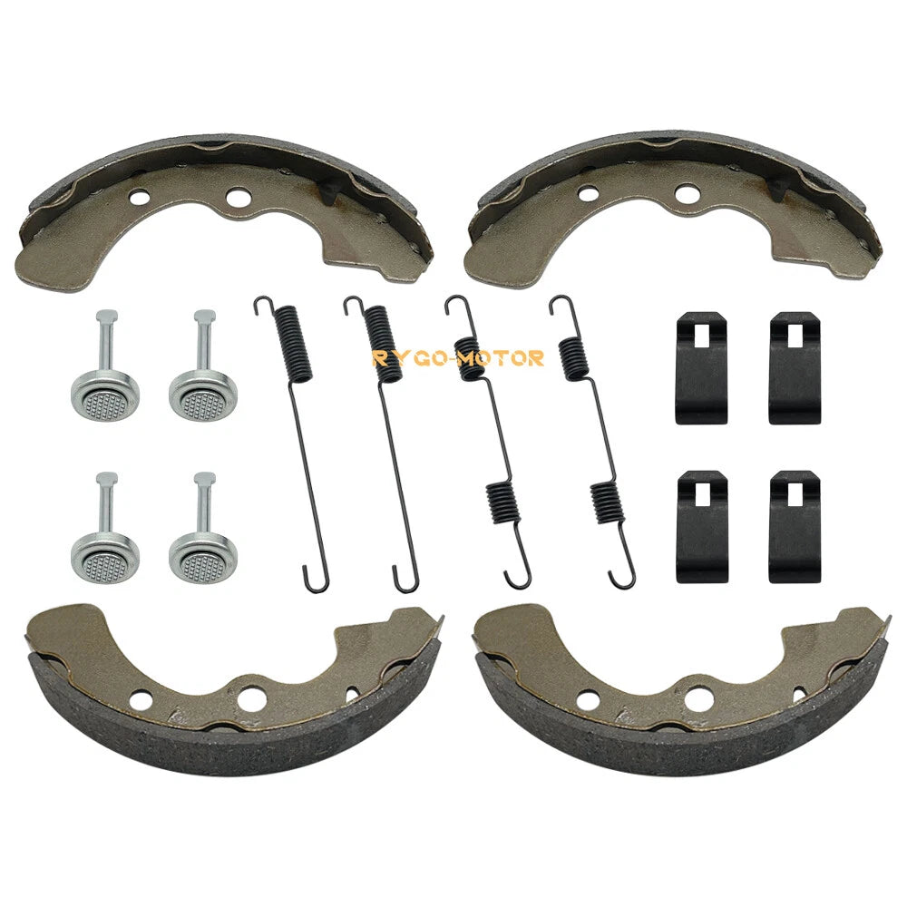 Front Brake Shoes w/Springs & Pins for Kawasaki Mule 3000–4010
