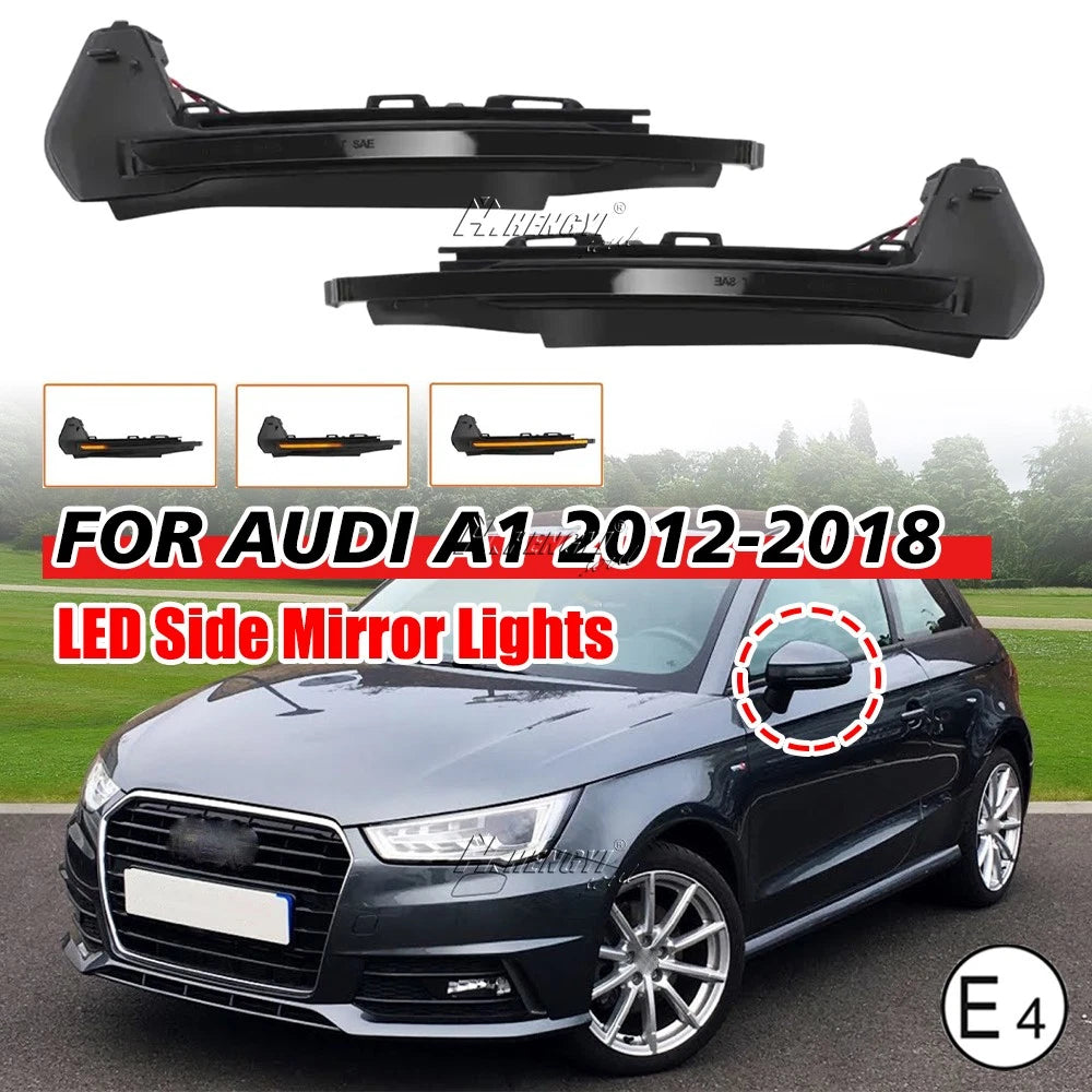 Dynamic LED Turn Signal Side Mirror Lights for Audi A1 8X (2011–2018)