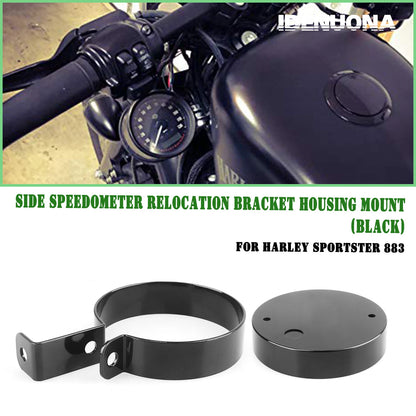 Speedometer Relocation Mount Bracket Kit for Harley Davidson Sportster (2004-2023)
