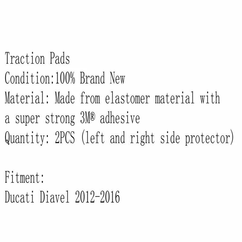 3 x Tank Pads Traction Knee Protectors for Ducati Diavel (2012-2016)