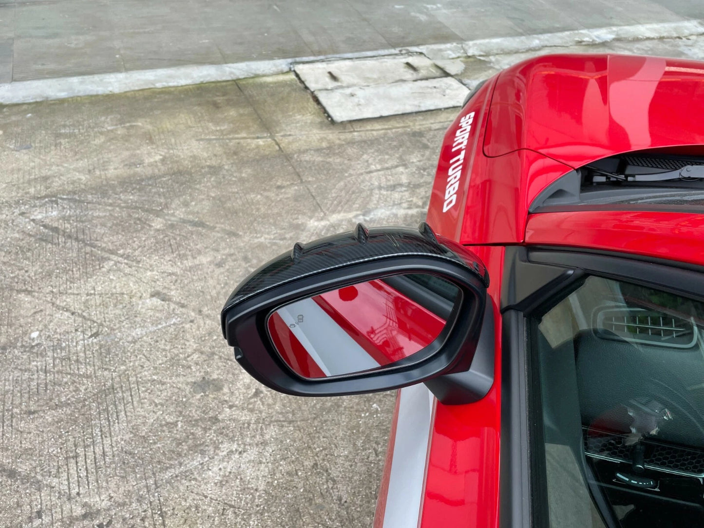 ABS Carbon Fiber Rearview Mirror Trim Cover for 2022-2023 Honda Civic Sedan