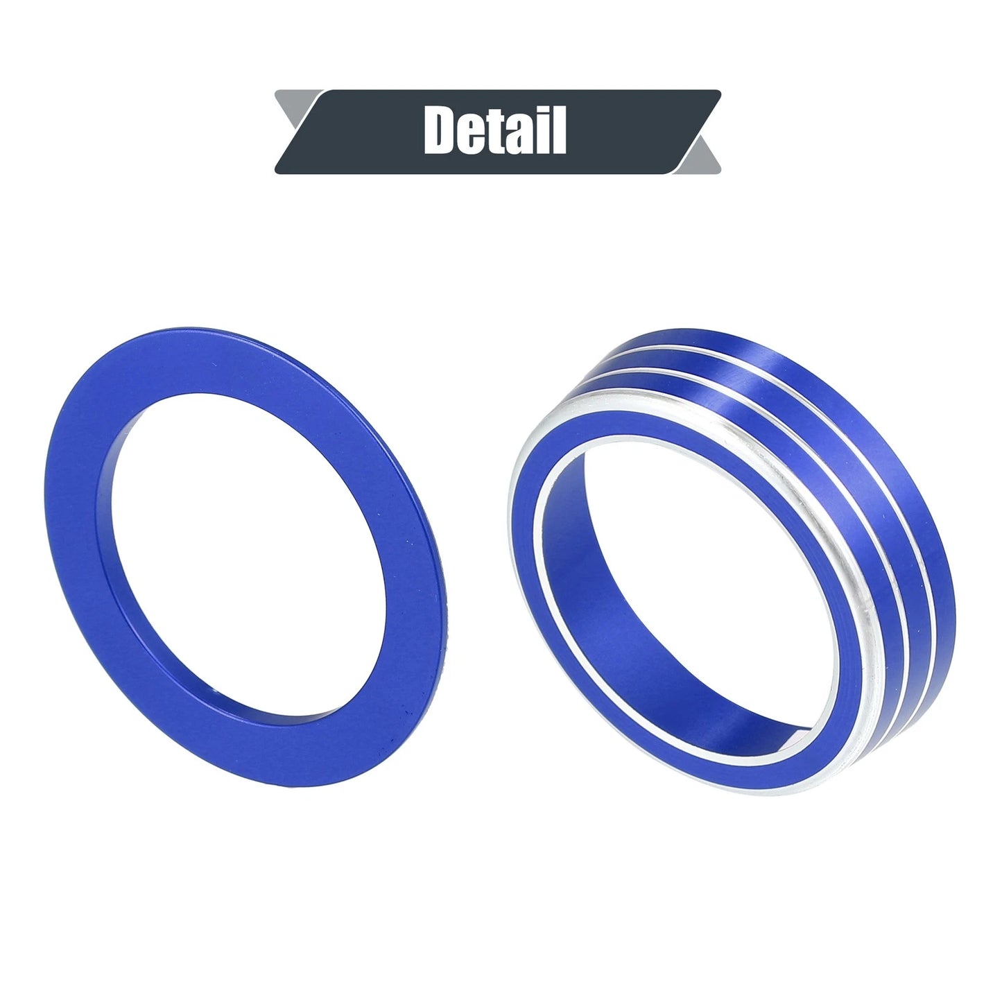 3 x Blue AC Knob & Engine Start Push Button Covers for Honda Civic (2016-2021)