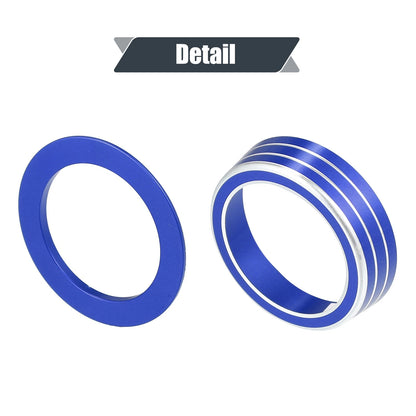 3 x Blue AC Knob & Engine Start Push Button Covers for Honda Civic (2016-2021)