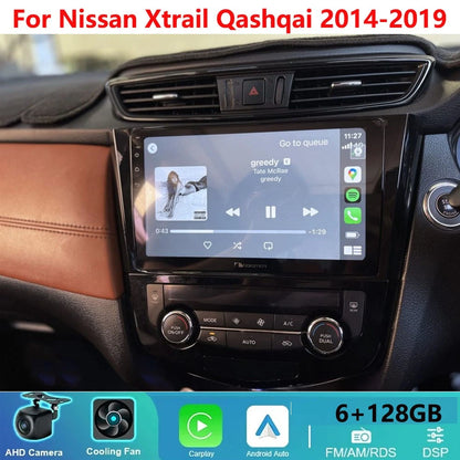 6-128GB Wireless Carplay Android Auto Head Unit for Nissan X-Trail Qashqai (2014+)