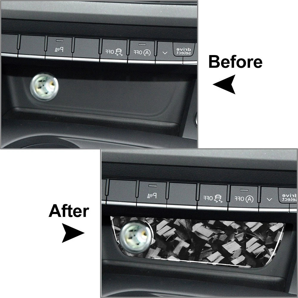 Center Console Cigarette Lighter Panel Cover Trim for Audi A4 A5 S4 RS4 (2016-2023)