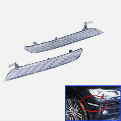 1 Pair Front Bumper Reflector Lamps for BMW X5 X6 E70 E71 (2008-2014)