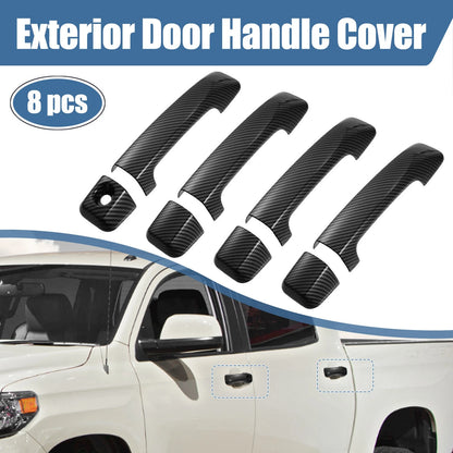 8pcs Side Door Handle Cover Trim for Toyota Tundra (2007-2020) Carbon Fiber