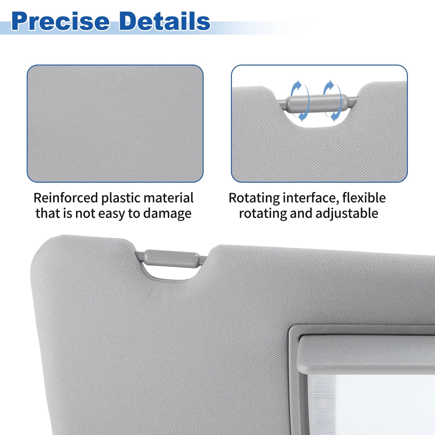 Right Side Sun Visor for Honda CRV 2017-2022 Gray Replacement
