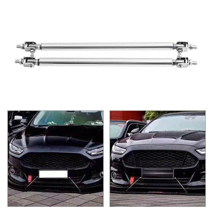Adjustable Front Bumper Lip Splitter Strut Rod for Universal Silver (No Year)