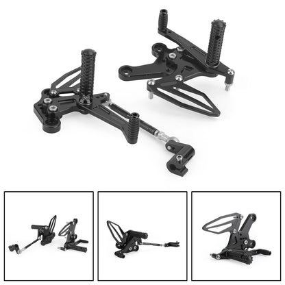 CNC Footrest System Black for Kawasaki Z400/Ninja 400 (2018-2022)