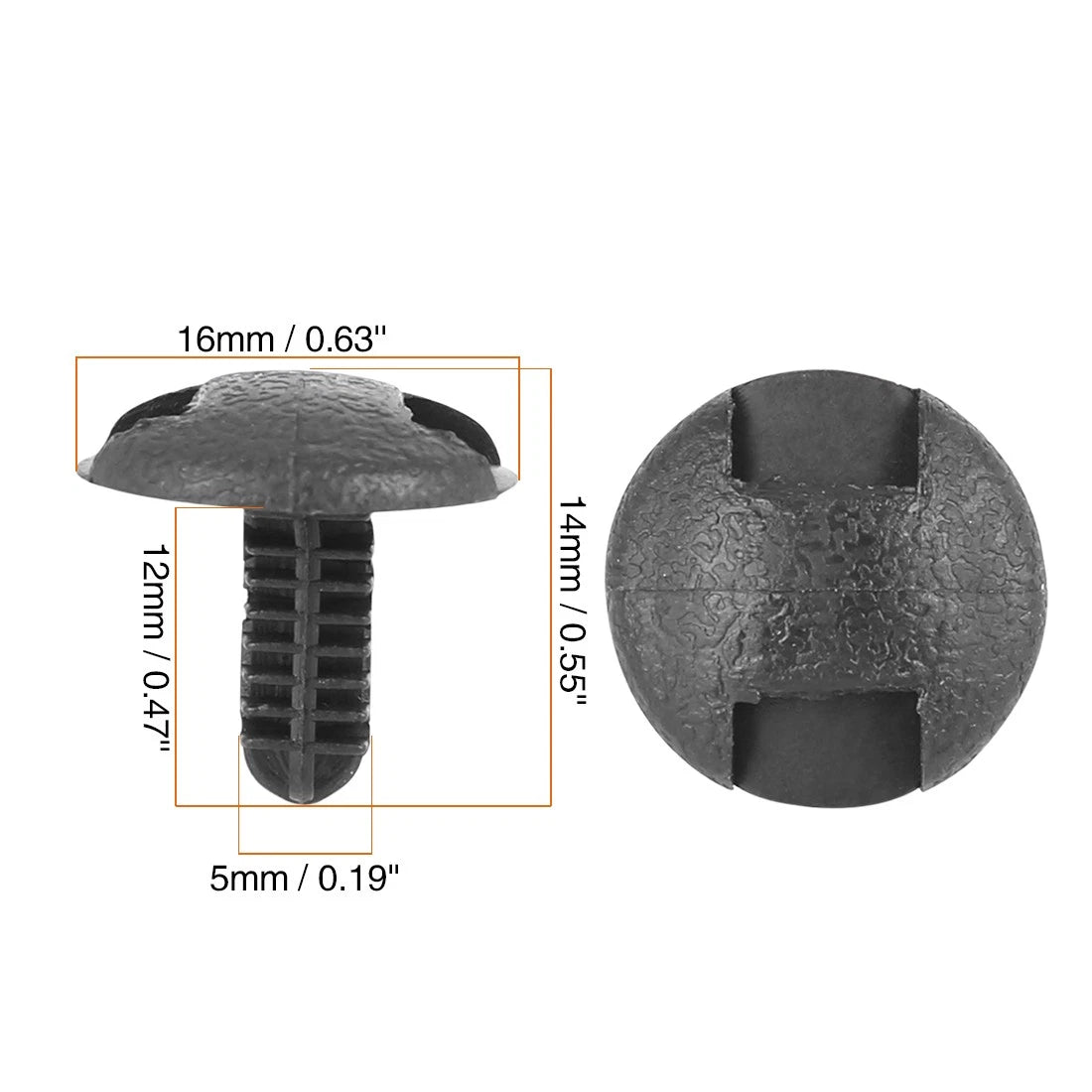 40pcs Plastic Bolt Rivets Fastener Expansion Trunk Clips Black for Toyota