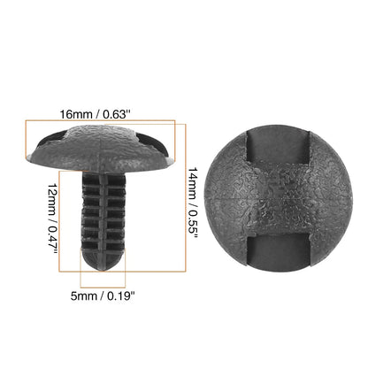 40pcs Plastic Bolt Rivets Fastener Expansion Trunk Clips Black for Toyota