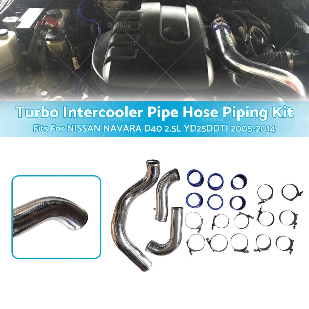 Turbo Intercooler Pipe Hose Kit for Nissan Navara D40 2.5L YD25DDTI (05-14)