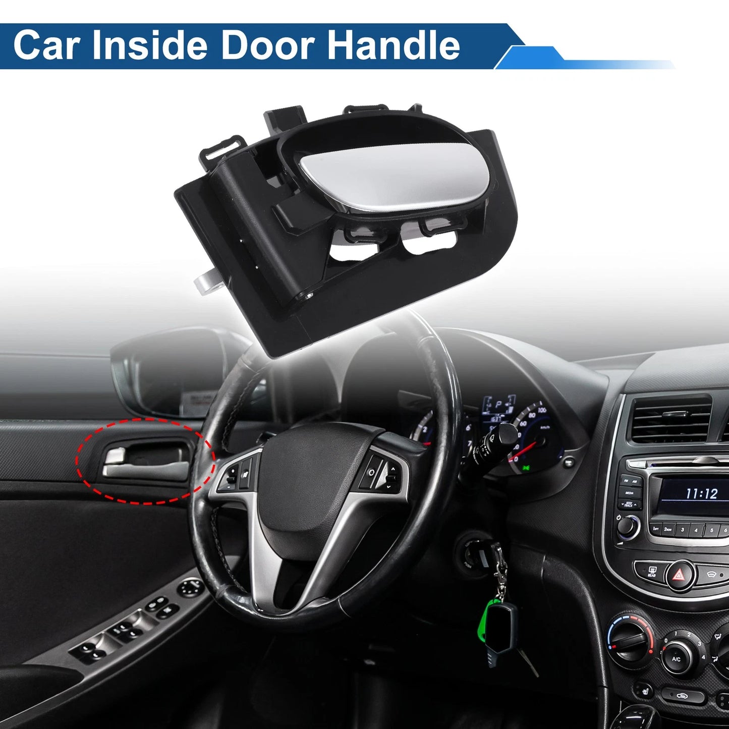 Front Passenger Side Door Handle for Peugeot 206 (1998-2006)