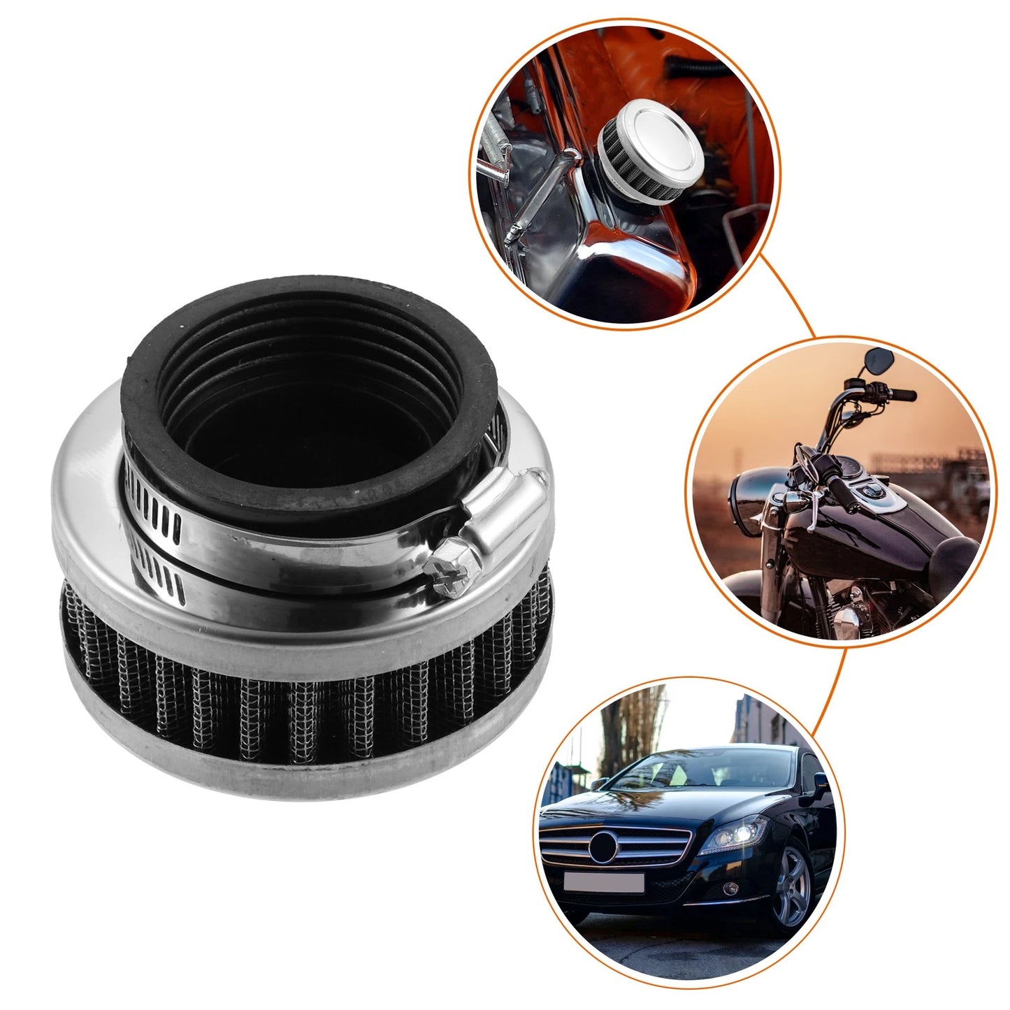 44-46mm Air Filter Cleaner Round Tapered for Motorcycle
