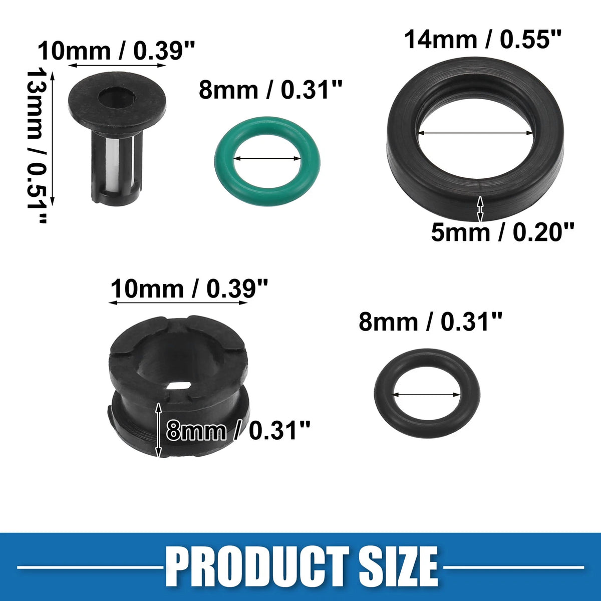 Fuel Injector O Ring Seals 6 x for Honda Odyssey Pilot (2001-2004)