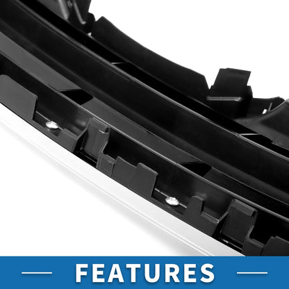 Front Bonnet Bumper Grille for Toyota Camry (2007) - Chrome Silver Black