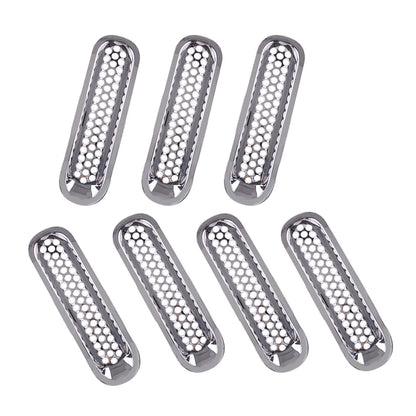 7x Front Insert Mesh Grille Cover for Jeep Wrangler JK Unlimited (2007-2015)