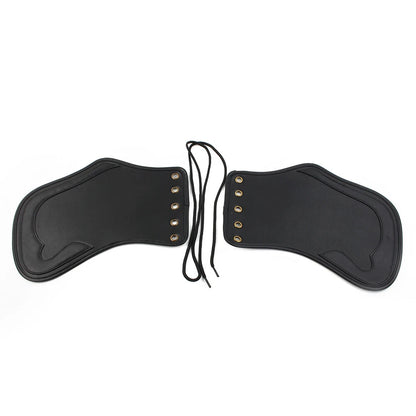 Black Leather Heat Saddle Shield Deflector for Harley Sportster