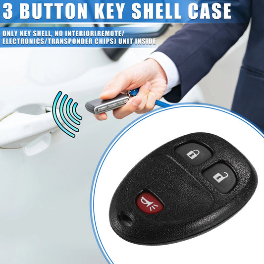 3 Button Keyless Entry Remote Key Cover for Buick Enclave with Blade